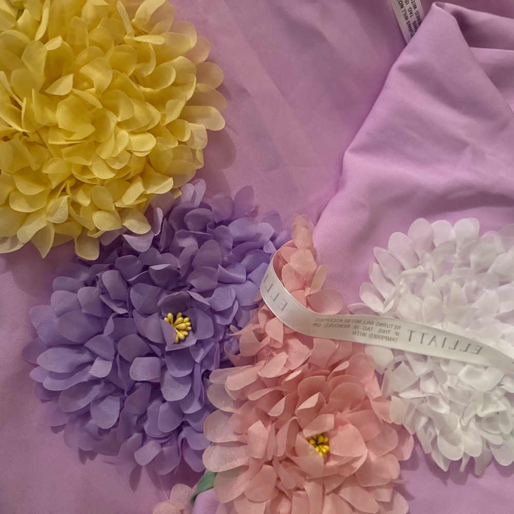 Buttercup Embroidered Maxi Dress in Purple - S / Purple - Picture 5 of 5